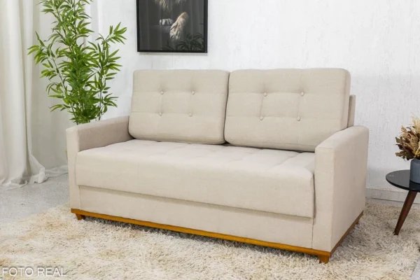 Sofá 3 lugares Living Áustria 1.70m Veludo Azul/marrom/bege/cinza/linho cinza
