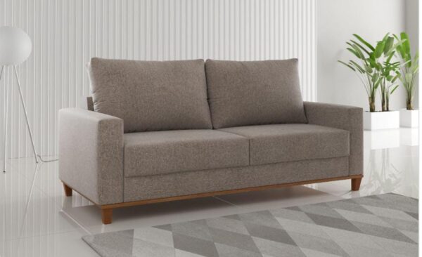 Estofado Living Felicia 180 3 Lgs Linho Bronze/linho bege/linho cinza