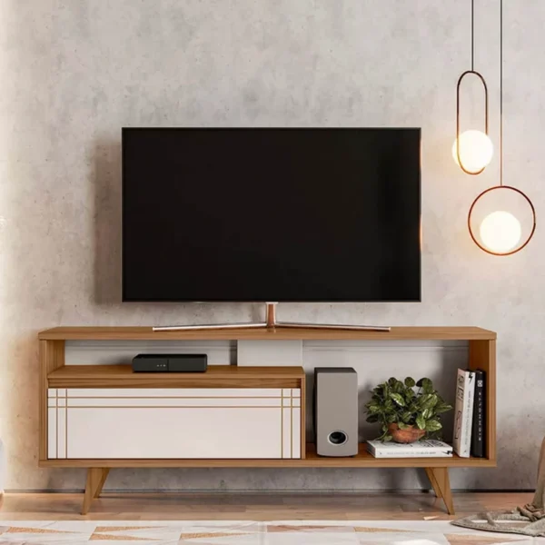Rack Bancada NT 1315 Freijó/Preto/ Off TV até 60 Polegadas Larg. 1.63m - Notável