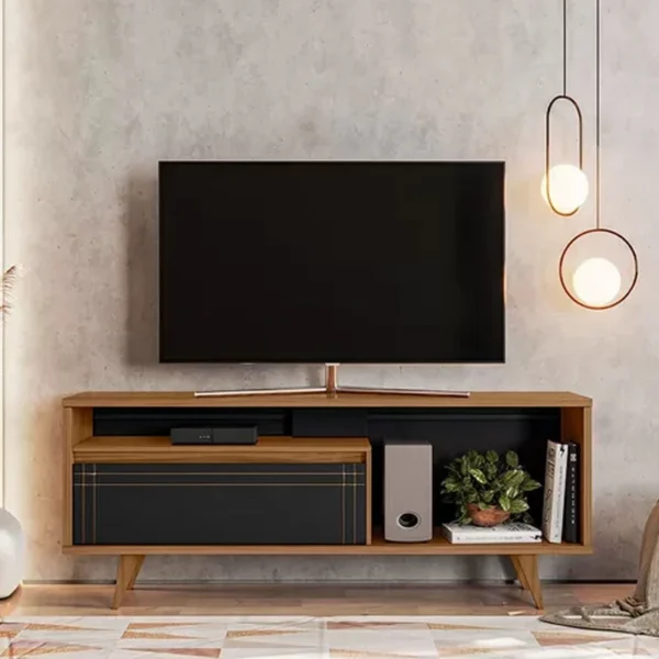 Rack Bancada NT 1315 Freijó/Preto/ Off TV até 60 Polegadas Larg. 1.63m - Notável - Imagem 2