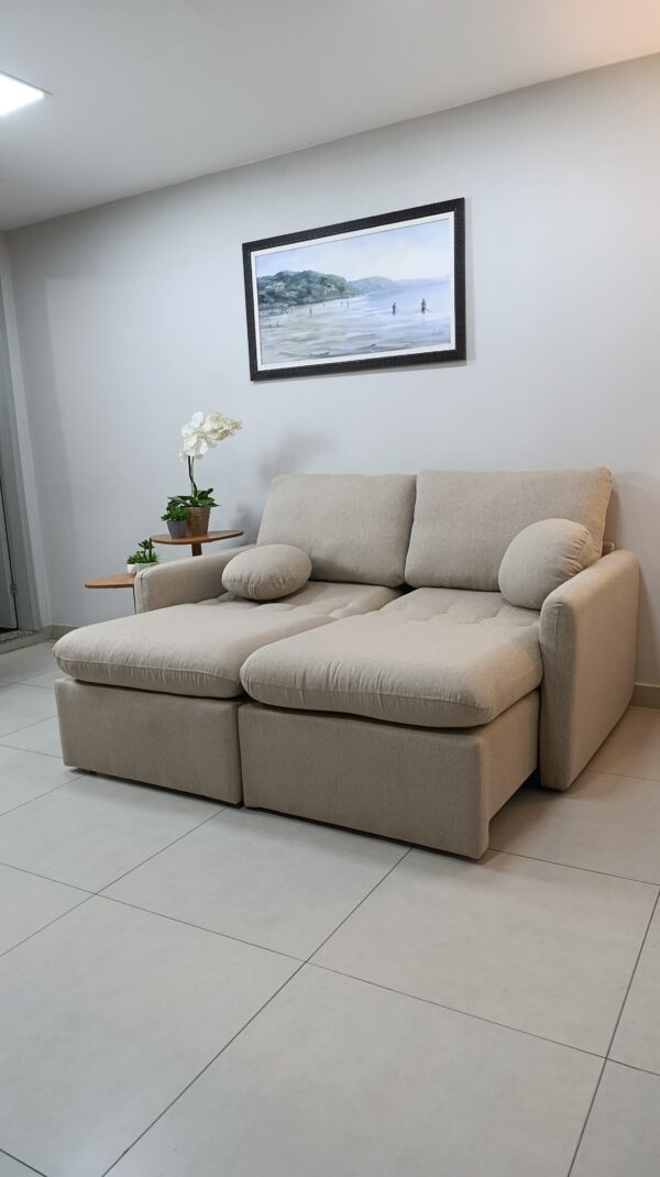 aaSOFA RETR OSLO S/ CX 220 LINHO CINZA/566 - Imagem 2