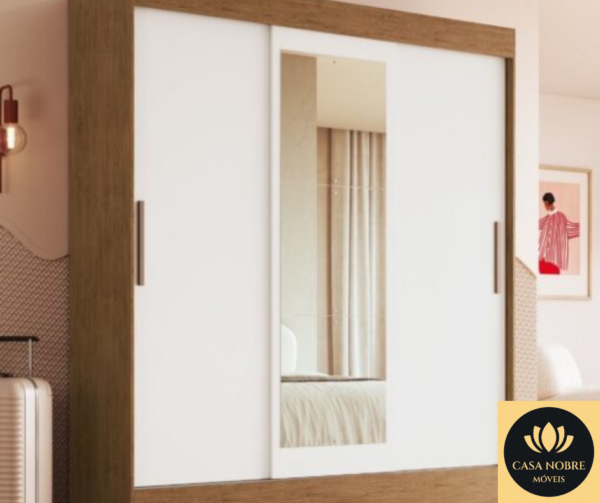 aaGuarda-Roupa 3 Portas Londres 69000 1,80 m Off White/Nogueira