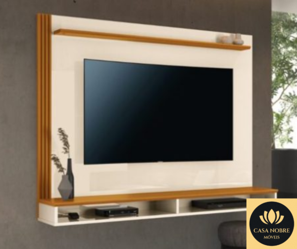 cPainel Davos 55″ – Off White/Cedro