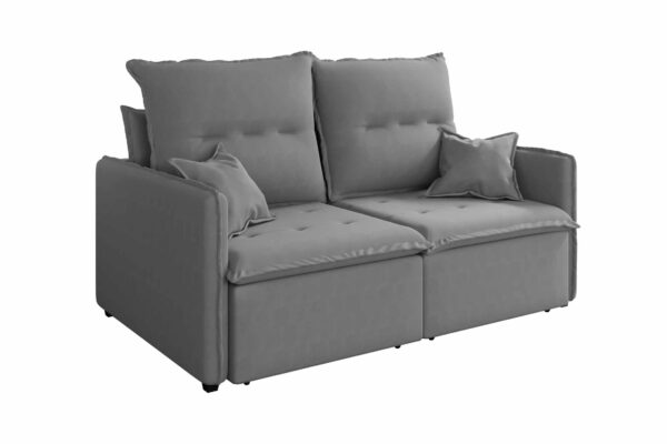 SOFA RETR ARABE 200CM VELUDO - ULTIMAS PEÇAS MARROM E CINZA