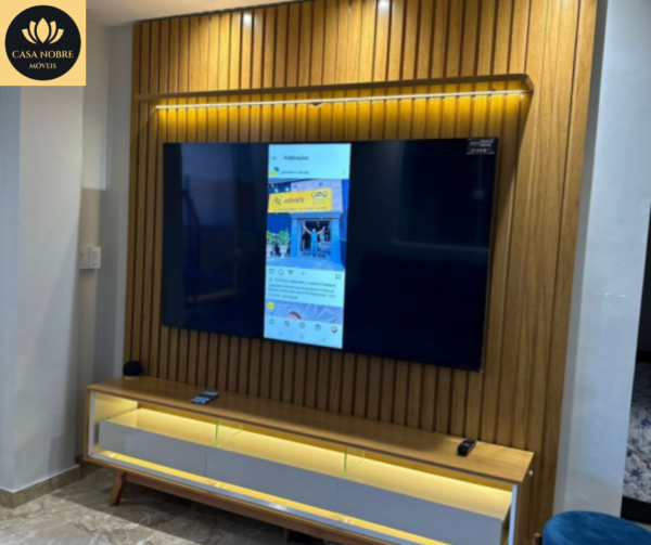 fPainel até 85″ Nobre 230 Naturale + Rack Requinte 212 Naturale/Off White –