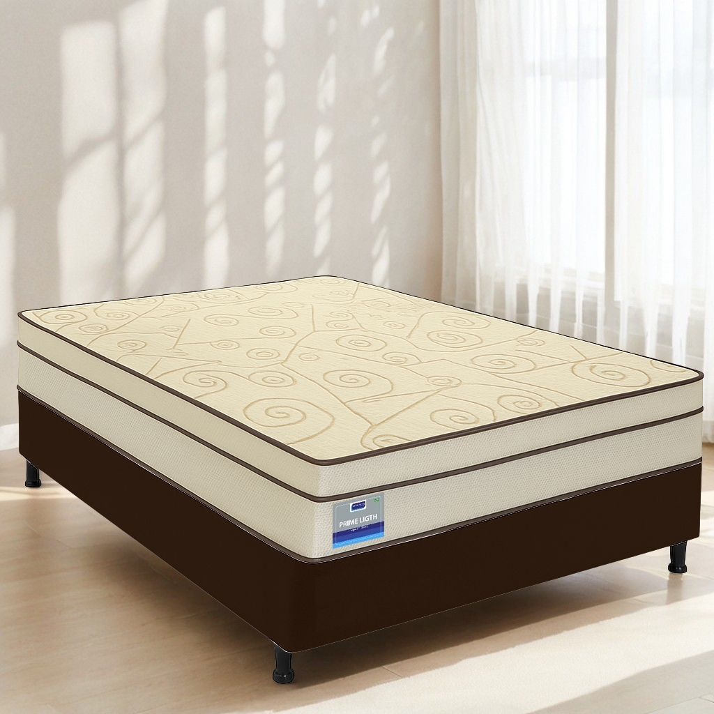 Colchão Casal Prime Light D28 + Base Box Simples C