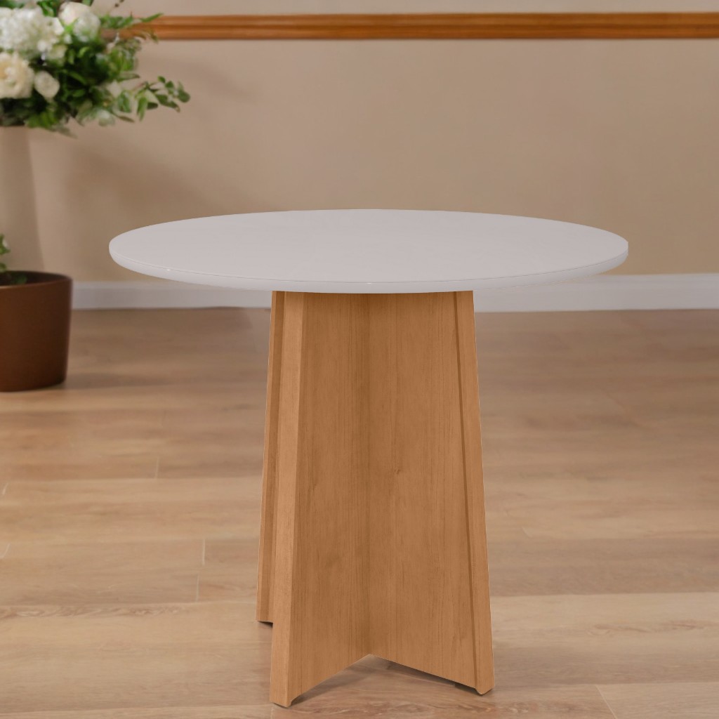 Mesa Redonda Celebrare 100 Amêndoa Clean/Off White