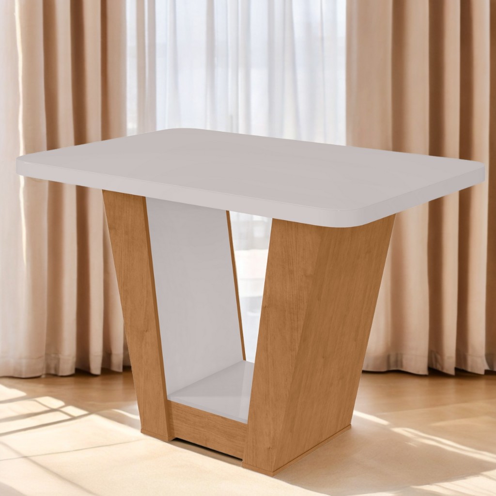 Mesa Apogeu (Tampo Maxi) 120 Amêndoa Clean/Off Whi