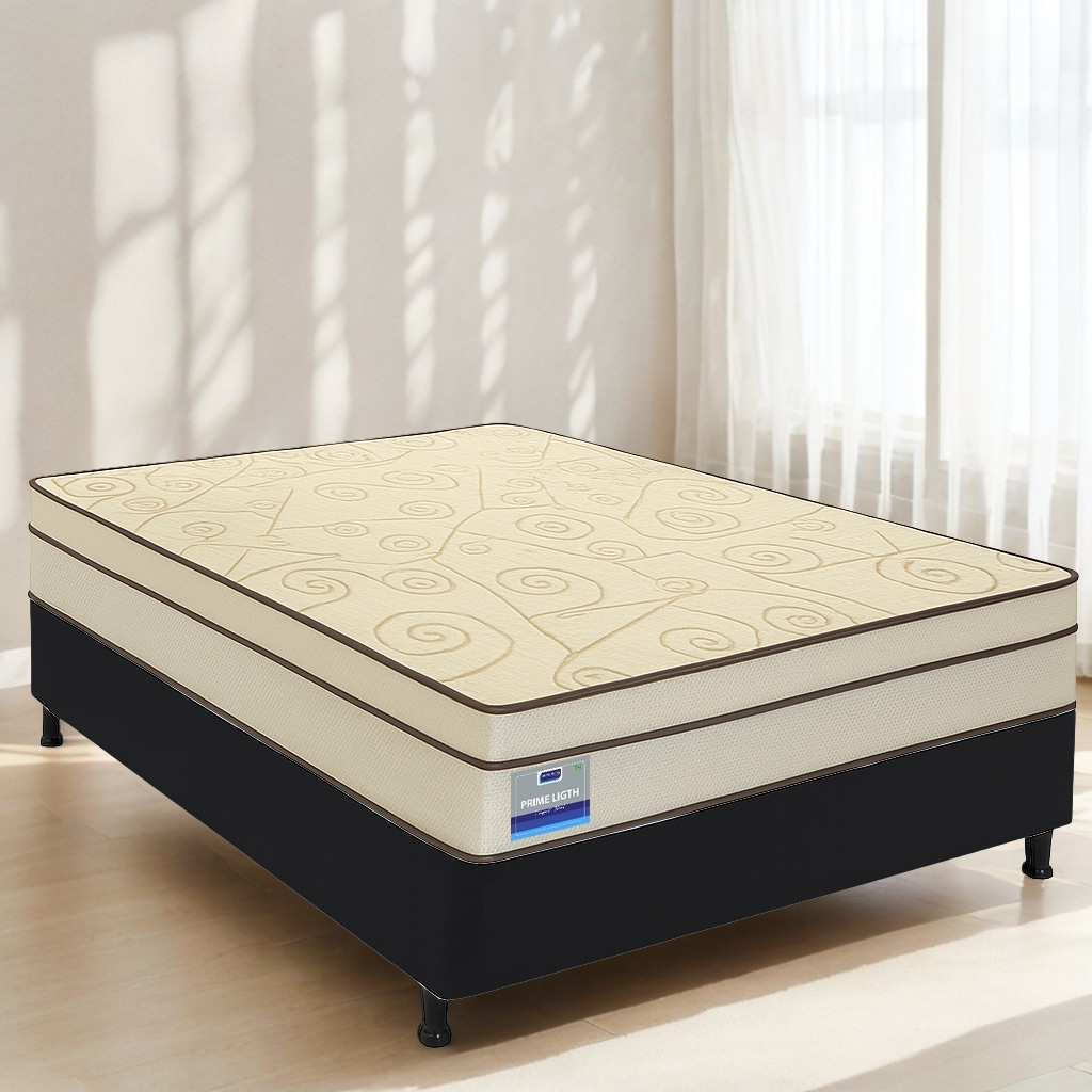 Colchão Casal Prime Light D28 + Base Box Simples C