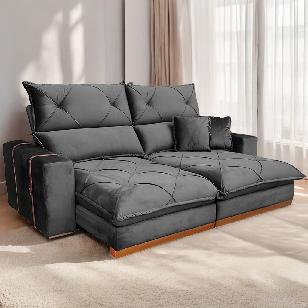 Sofá Retrátil e Reclinável Gran Bello Light 2,00 m